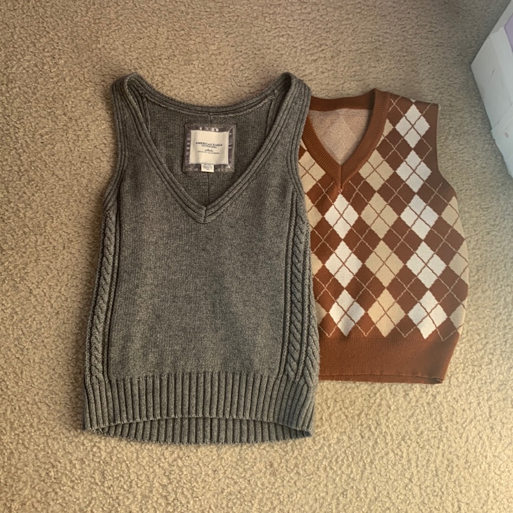 Two sweater vests from American eagle.Please read description